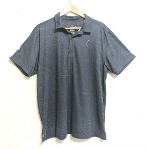 Hoolie Blue Recce Polo Golf Shirt Large Performance Navy Seal Foundation Logo